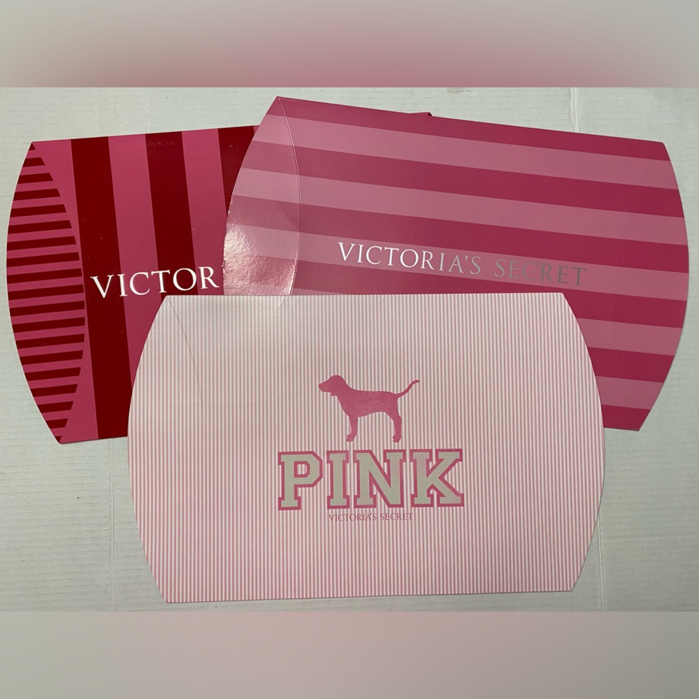 RARE VS PINK Pillow Envelope Gift Box & 2 Victoria’s Secret iconic stripe boxes